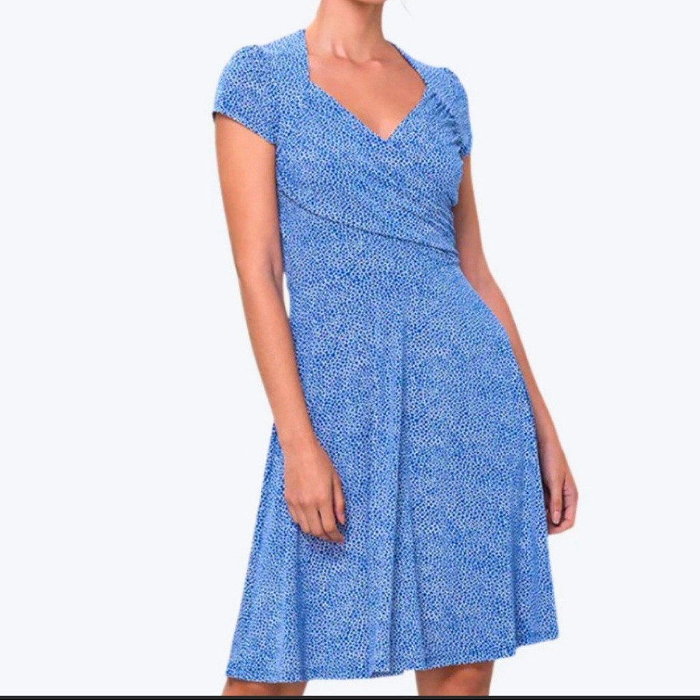 Leota sweetheart A-Line dress in pebble Nebulas Blue